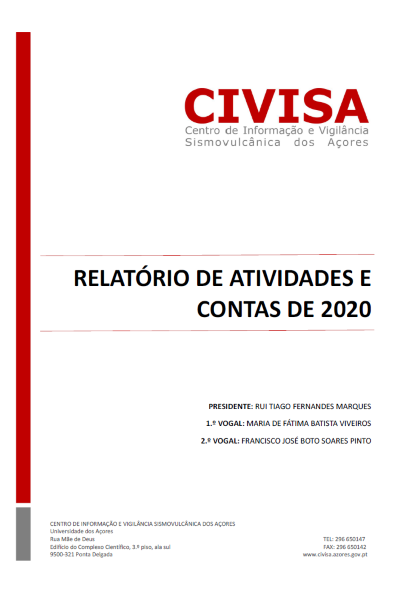 Relatório de Atividades e Contas de 2020
